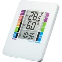 サンワサプライ　熱中症＆インフルエンザ表示付デジタル温湿度計　警告ブザー設定機能付　ＣＨＥ−ＴＰＨＵ２ＷＮ　１個 （お取寄せ品） | ぱーそなるたのめーる