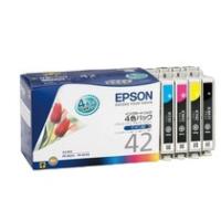 エプソン　インクカートリッジ　４色パック　ＩＣ４ＣＬ４２　１箱（４個：各色１個） | ぱーそなるたのめーる