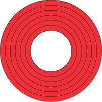 日本緑十字社　マーキング用ステッカー　赤　４０−１００ｍｍΦ　ＰＥＴ　２０８５０３　１パック（１０枚） （メーカー直送） | ぱーそなるたのめーる