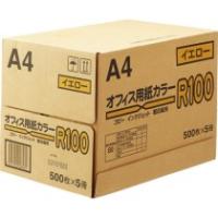 日本紙通商　オフィス用紙カラーＲ１００　Ａ４　イエロー　１箱（２５００枚：５００枚×５冊） （お取寄せ品） | ぱーそなるたのめーる