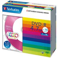 バーベイタム　データ用ＤＶＤ−Ｒ　４．７ＧＢ　１−１６倍速　５色カラーＭＩＸ　５ｍｍスリムケース　ＤＨＲ４７ＪＭ１０Ｖ１　１パック（１０枚：各色２枚） | ぱーそなるたのめーる