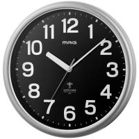 MAG W-781SM-Z スタンダードな電波時計 MAG電波掛時計 ナオス (銀メタリック) (W781SMZ) | タンタンショップ
