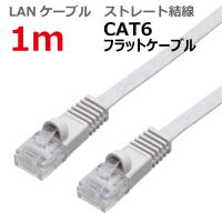 LANケーブル ランケーブル 1M CAT6 フラット ストレート ライトグレー CAT6 RJ45プラグ つめ折れ防止 スリムコネクタ 1年保証 CBC6-F010-LG TARO'S | タローズダイレクト Yahoo!店