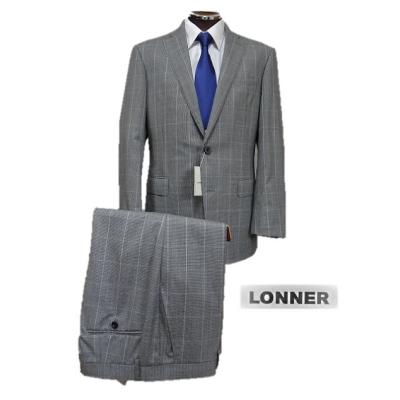 新品 LONNER 御幸毛織 スーツ 光沢 ブルーステッチ 半沢直樹 ストライプ ロンナー ブルーステッチ（メンズスーツ、フォーマル） | ファッション