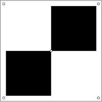 グリーンクロス　ドローン用対空標識プラス型（白黒） (6300001178) (148-9867) | タツマックスメガヤフー店