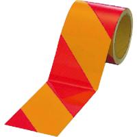 ユニット　反射トラテープ（赤／黄　ポリエステル樹脂フィルム　９０ｍｍ幅×１０ｍ (37418) (739-5213) | タツマックスメガヤフー店