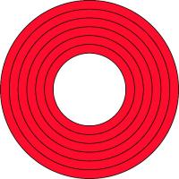 緑十字 マーキング用ステッカー（ゲージマーカーステッカー） 赤 マーキング-100R 内径40-90mmΦ 10枚組 PET (208503) (815-1307) | タツマックスメガヤフー店