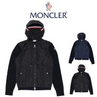 モンクレール パーカー メンズ ニット MONCLERロゴ入りジップアップ ...