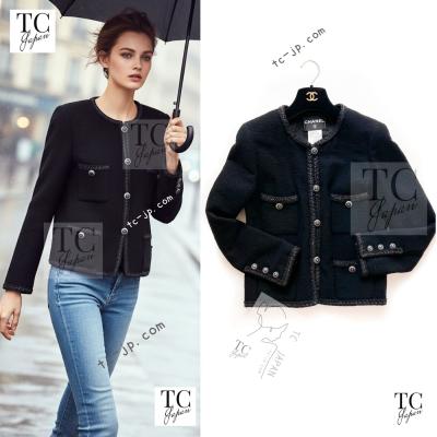 CHANEL UNIFORM ノーカラージャケット ブラック 38 CHANEL レディースノーカラージャケット｜コート、ジャケット
