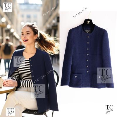 CHANEL レディースノーカラージャケット｜コート、ジャケット