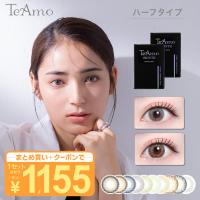 カラコン カラーコンタクト ティアモ TeAmo 1ヶ月 マンスリー ハーフ ブラウン グレー 度あり 度なし 14.5mm 石田ニコル