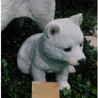 白い柴小犬　      ガーデニング 庭 新生活 誕生日 | ティータイムギフトYahoo!ショップ