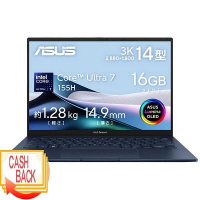 【美品】ASUS Zenbook 14 OLED UX3405MA-U5165W ASUS ZENBOOK 14 OLED UX3405M-APP246WSM ULTRA 5 125H (16GB