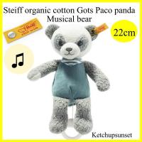 ぬいぐるみ パンダ 赤ちゃん向け シュタイフ テディベア ポコパンダ オルゴール入り オーガニック　Steiff organic cotton Gots Paco panda Musical bear | テディベアストアbyKetchupsunset