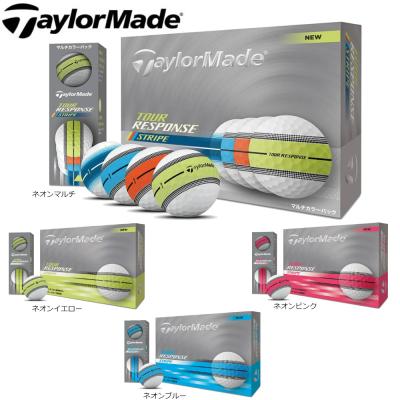 新品 TaylorMadeツアーレスポンスストライプボールイエロー2ダース24球 TaylorMade（テーラーメイド） 2025 ツアー レスポンス ストライプ