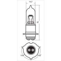 スタンレー  4907894118131  14-0348 12V40/40W P15ｄ-25-3 ハロゲン球 | 八百万堂