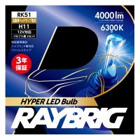 LEDヘッドランプ H11 6300K 4000lm 12V 22W RAYBRIG レイブリック 車検対応 3年保証 スタンレー電気 RK51★ | あっと!テラフィ ヤフー店