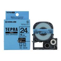 「テプラ」PROテープカートリッジ マットラベル 24mm 青・黒文字 KING JIM (キングジム) SB24B | あっと!テラフィ ヤフー店