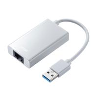 USB3.2-LAN変換アダプタ(USBハブポート付・ホワイト) SANWA SUPPLY (サンワサプライ) USB-CVLAN3WN | あっと!テラフィ ヤフー店