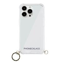 PHONECKLACE ストラップ用リング付きクリアケース for iPhone 13 Pro ゴールドチャーム PN21611i13PGD | テルショップ・ジャパン Yahoo!店