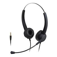 ソニック スクールヘッドセット 両耳 3.5mmプラグ シフトプラス ブラック LS-5156-D | てのりんた