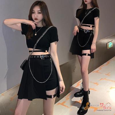ダンス衣装 ヒップホップ 黒 スカート(レディースファッション ダンス衣装 ヒップホップ 黒 スカート(レディースファッション