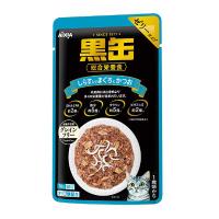 黒缶パウチ　しらす入り　まぐろとかつお　70ｇ　猫パウチ　ウエット　ゼリータイプ　総合栄養食　　 | TEPEC