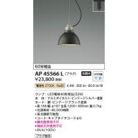 コイズミ照明 CAFELIER カフェリアプラグタイプワイヤー吊ペンダント[LED電球色][ビンテージブラック]AP45566L | てるくにでんき