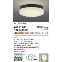 コイズミ照明 LED軒下・ポーチ兼用ライト FCL30W相当[電球色][防雨・防湿型]AU51201 | てるくにでんき