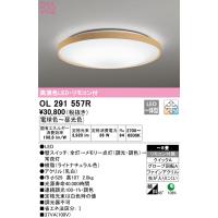 オーデリック R15クラス2高演色LEDシーリングライト[電球色〜昼光色][リモコン付属][〜8畳][樹脂 ライトナチュラル色][アクリル 乳白]OL291557R | てるくにでんき