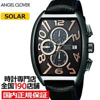 エンジェルクローバー ダブル プレイ ソーラー DPS38GY-BK メンズ 腕時計 革ベルト ブラック クロノグラフ トノー | ザ・クロックハウス Yahoo!店