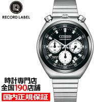 シチズン レコードレーベル ツノクロノ AN3660-81E メンズ 腕時計 クオーツ 電池式 クロノグラフ ブラック | ザ・クロックハウスPlus+ヤフー店