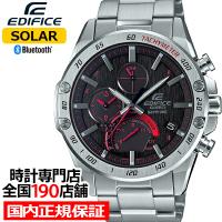 カシオ エディフィス スーパースリム クロノグラフ EQB-1000XYD-1AJF メンズ 腕時計 ソーラー シルバー レッド | ザ・クロックハウスPlus+ヤフー店