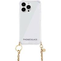 PHONECKLACE チェーンショルダーストラップ付きクリアケース for iPhone 13 Pro ゴールド 4570047556021 | THE PROOF FACTORY