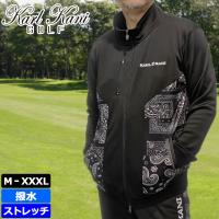 クーポン有 カールカナイゴルフ メンズ 撥水 ストレッチ 長袖 ジャケット 裏起毛 223KG1305 Karl Kani GOLF 防寒 2WF2 ゴルフウェア トップス KK DEC3 | サードウェイブ 365スポーツ