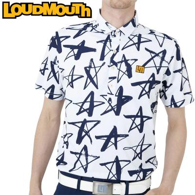 （K25493）★美品★ラウドマウス 半袖 ゴルフシャツ L tシャツ LOUDMOUTH/ラウドマウス ゴルフウェア ブランド ロゴ