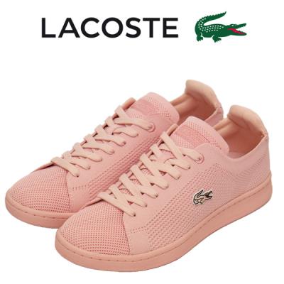 新品 LACOSTE ホワイト ピンク レディース スニーカー 23.5 Women's Linetrack Leather Sneakers - Women's Collection