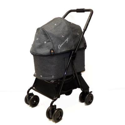 天使のカート L 小物付き ブラックキルト 黒 ペットカート 天使の