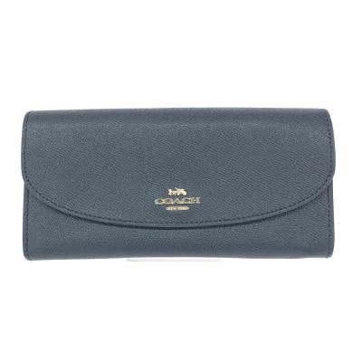 未使用級✨COACH 長財布 モノグラム ラウンドファスナー ネイビー系 中古・古着通販】COACH (コーチ) 長財布 ネイビー｜ブランド
