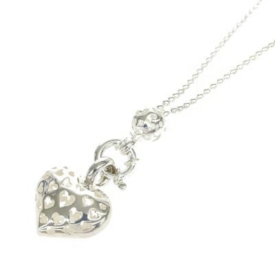 2167 フォリフォリ シルバーネックレスハート ボールチェーン SV925