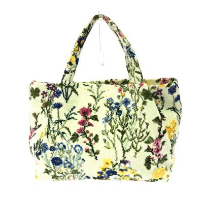 美品⭐︎FEILER シェニール織　ミルフルール　花柄ショルダーバッグ FEILER 花柄 シェニール織 ショルダーバッグ - メルカリ