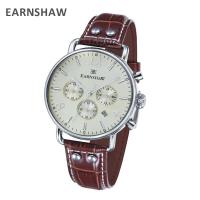 EARNSHAW アーンショウ 時計 腕時計 ES-8001-05 レザー ブラウン/シルバー メンズ ウォッチ クォーツ | タイムクラブ Yahoo!店