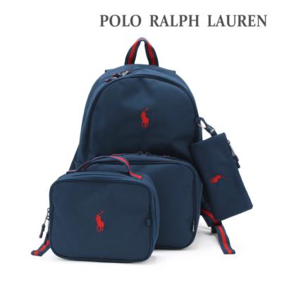 Polo Ralph Lauren リュック ネイビー/オレンジ POLO RALPH LAUREN リュックサック、デイパック（バッグ、小物素材