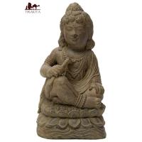 送料無料 バリのアンティーク風石像 ラーマ＆シータ インド 神様 置物 