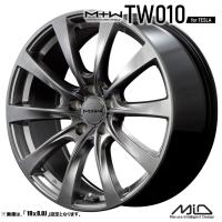 4本セット M.I.D マルカサービス MTW TW010 18インチ リム幅8.0J インセット+33 5穴 PCD114.3 ハイパーダークシルバーリムエッジポリッシュ テスラ モデル3 | タイヤ市場ショッピング