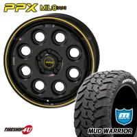 タイヤホイール4本セット PPX MIL:8 17x7.0J 5/127 +35 SGB/Y MONSTA MUD WARRIOR 265/70R17 121/118Q モンスタ ホワイトレター ラングラー JL jeep MIL8 | TIRE SHOP 4U