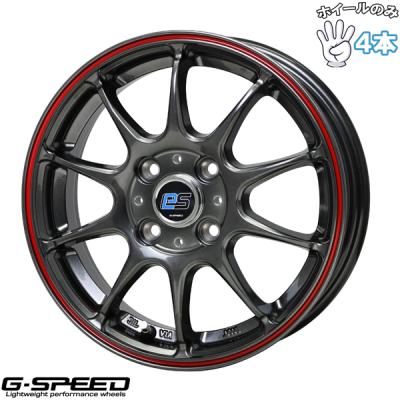 14インチアルミホイール 4穴 赤（自動車用タイヤ、ホイール