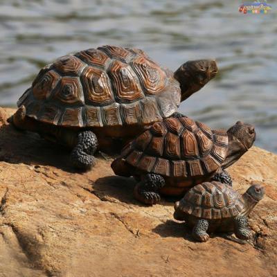 リサラーソンカメ亀大小セットかめの置物