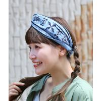 チチカカ（TITICACA） デニム刺繍ヘアバンド ／ ターバン ヘッド