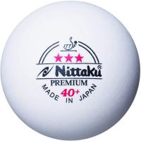ニッタク(Nittaku) 卓球用ボール スリースタープレミアム 硬式公認球 プラスチック 3個入 NB-1300 白 40mm | TJDストア